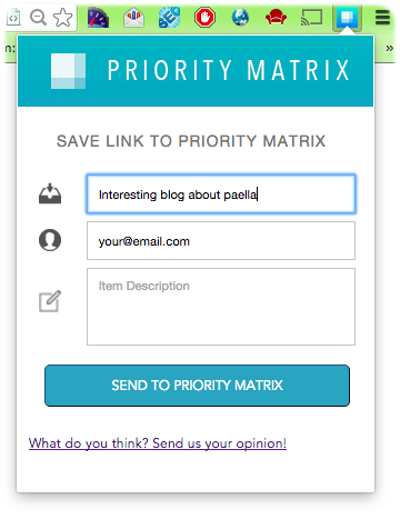 Priority Matrix for Firefox